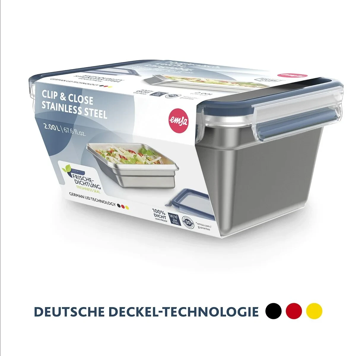 Fiambrera Tefal N11506 Plateado Acero Inoxidable Rectangular 2 L