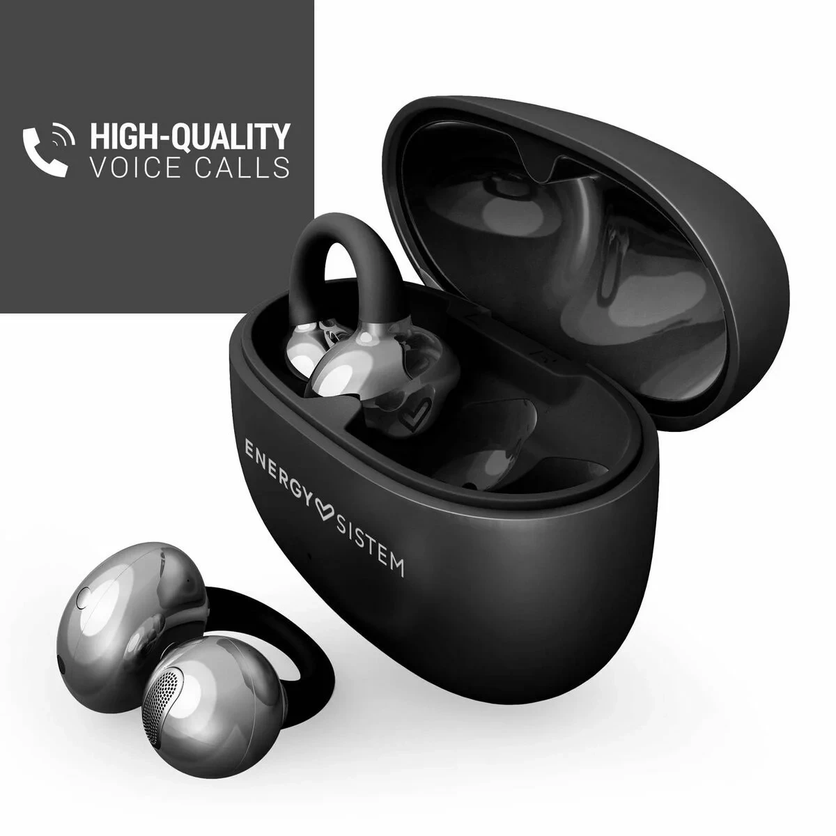Auriculares Inalámbricos con Estuche de Carga Energy Sistem 459643 Negro