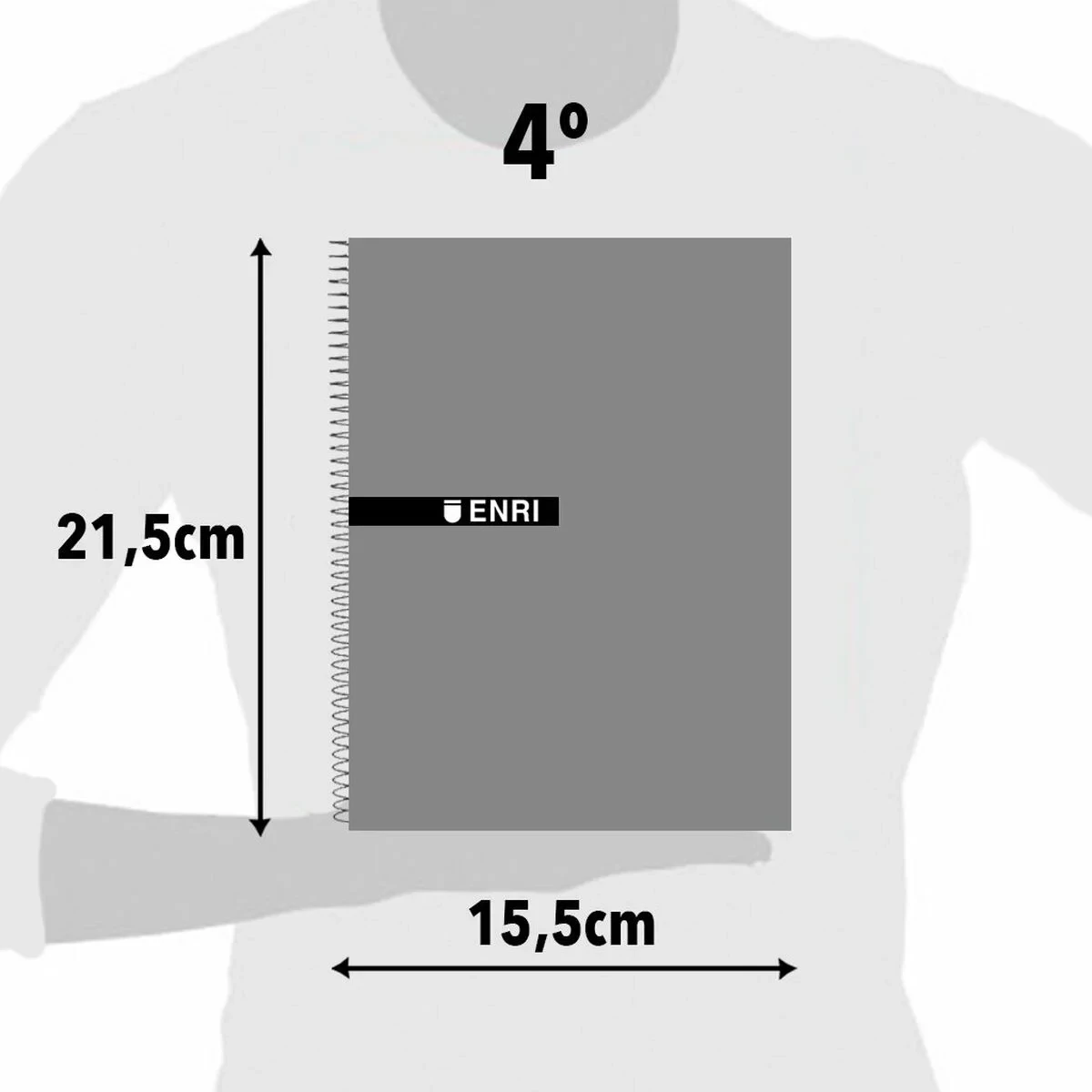 Libreta de Anillas ENRI Cuarto 80 Hojas (10 Unidades)