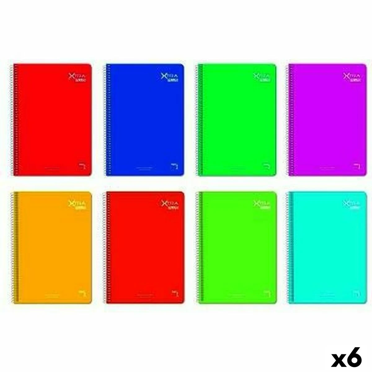 Set de Cuadernos Pacsa XTRA Din A4 80 Hojas 21,5 x 31,5 cm 5 Piezas (6 Unidades)