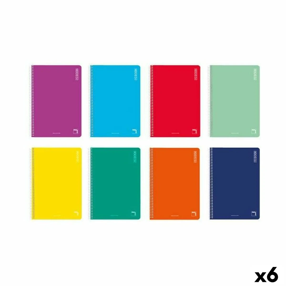 Set de Cuadernos Pacsa BASIC Cuarto 80 Hojas 10 Piezas (6 Unidades)