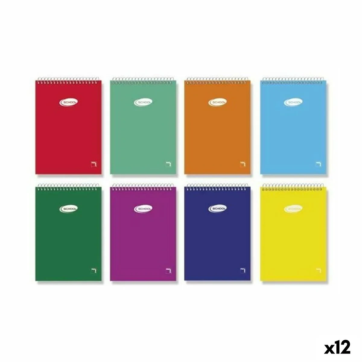 Set de Cuadernos Pacsa BASIC 1/12 80 Hojas 10 Piezas (12 Unidades)