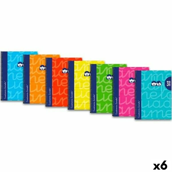 Libreta de Anillas Lamela Cuarto 80 Hojas (6 Unidades)