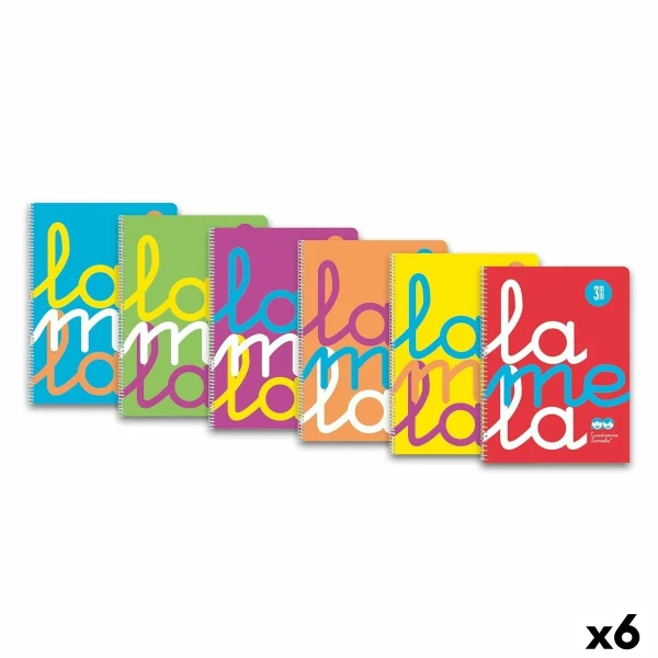 Libreta de Anillas Lamela Cuarto 80 Hojas (6 Unidades)