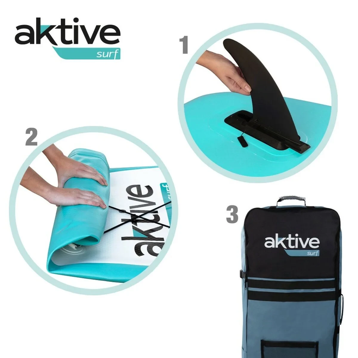 Tabla de Paddle Surf Hinchable con Accesorios Aktive Azul