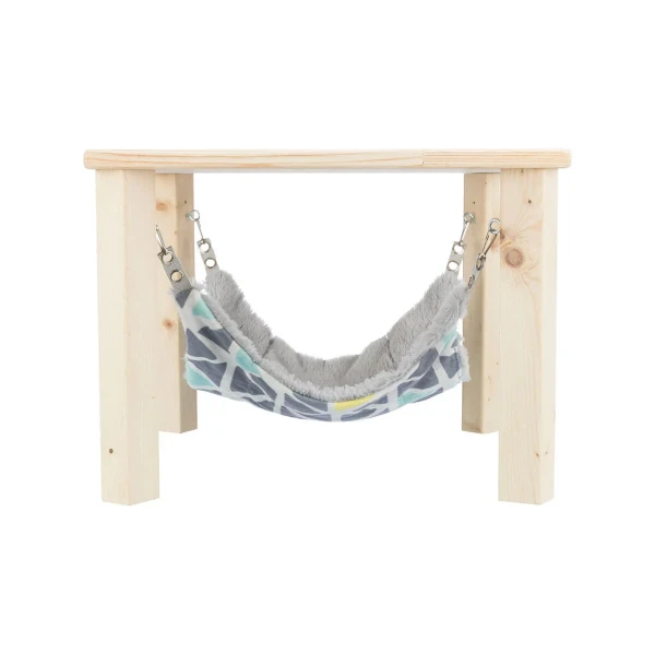 Hamaca Colgante Trixie Gris Melocotón 37 × 29 × 37 cm Madera