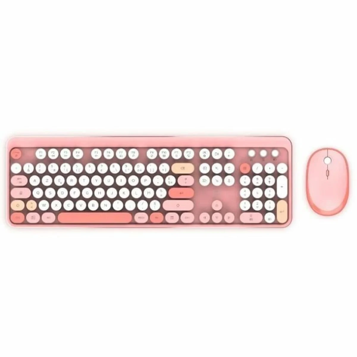 Teclado y Ratón Mobility Lab Pure Color Rose Azerty Francés