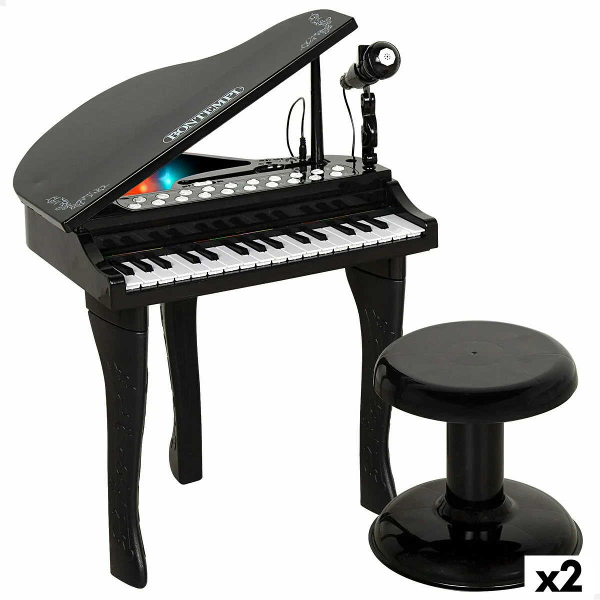 Piano Educativo Aprendizaje Bontempi 40 x 62 x 33 cm (2 Unidades)