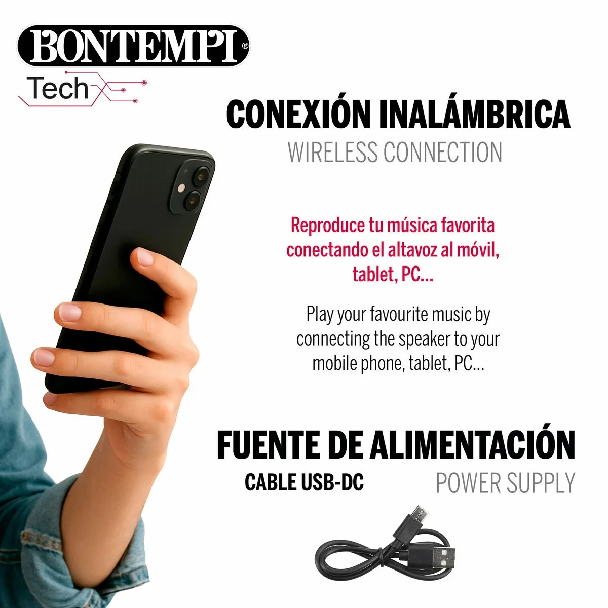 Altavoz con Micrófono Karaoke Bontempi