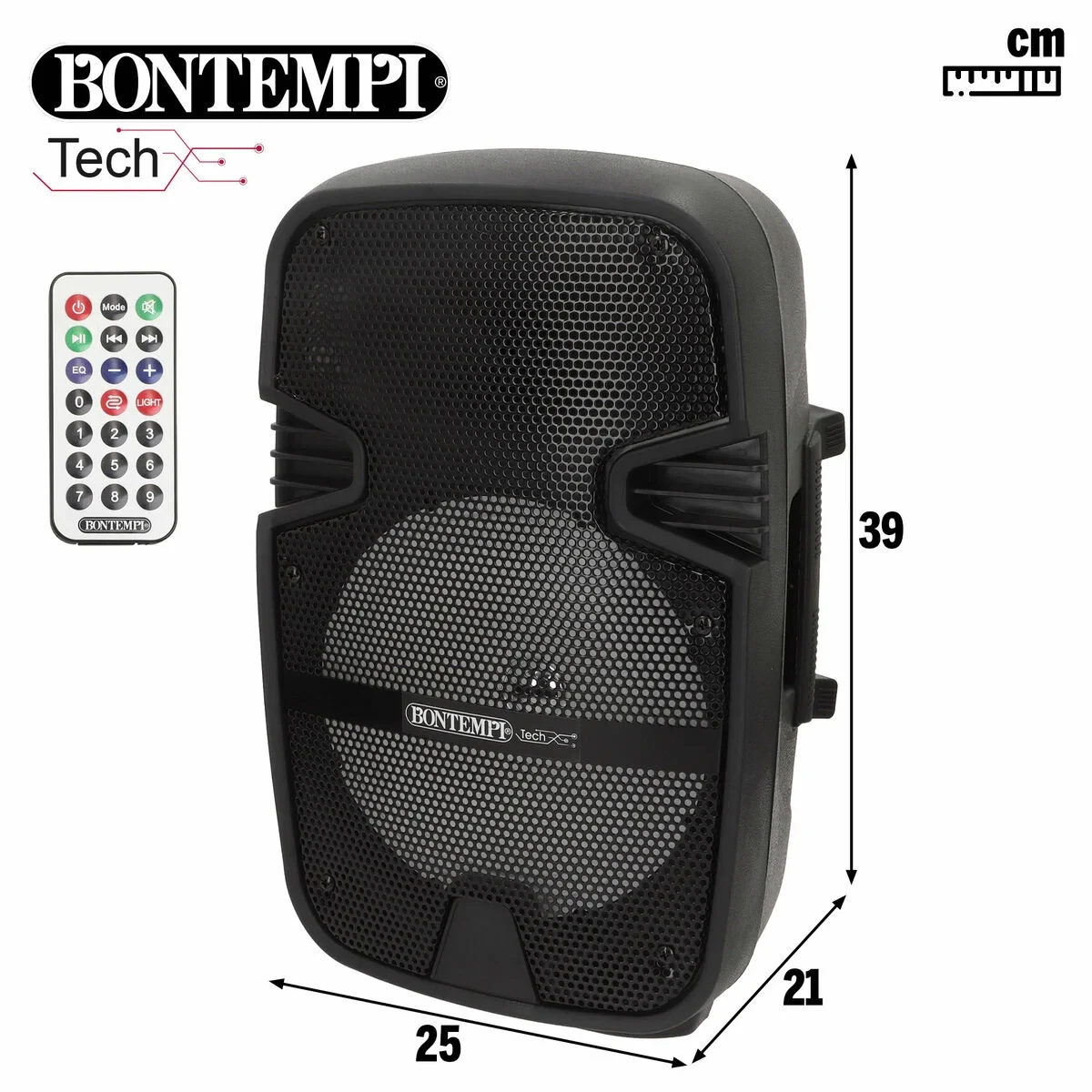 Altavoz con Micrófono Karaoke Bontempi Plástico 25 x 39 x 21 cm (2 Unidades)