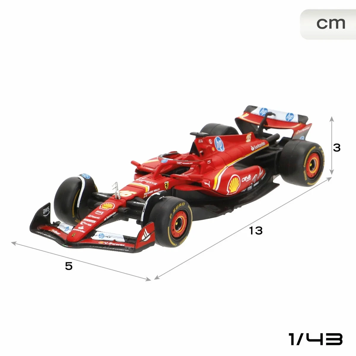 Coche de juguete Ferrari F1 2024 SF24 (6 Unidades)