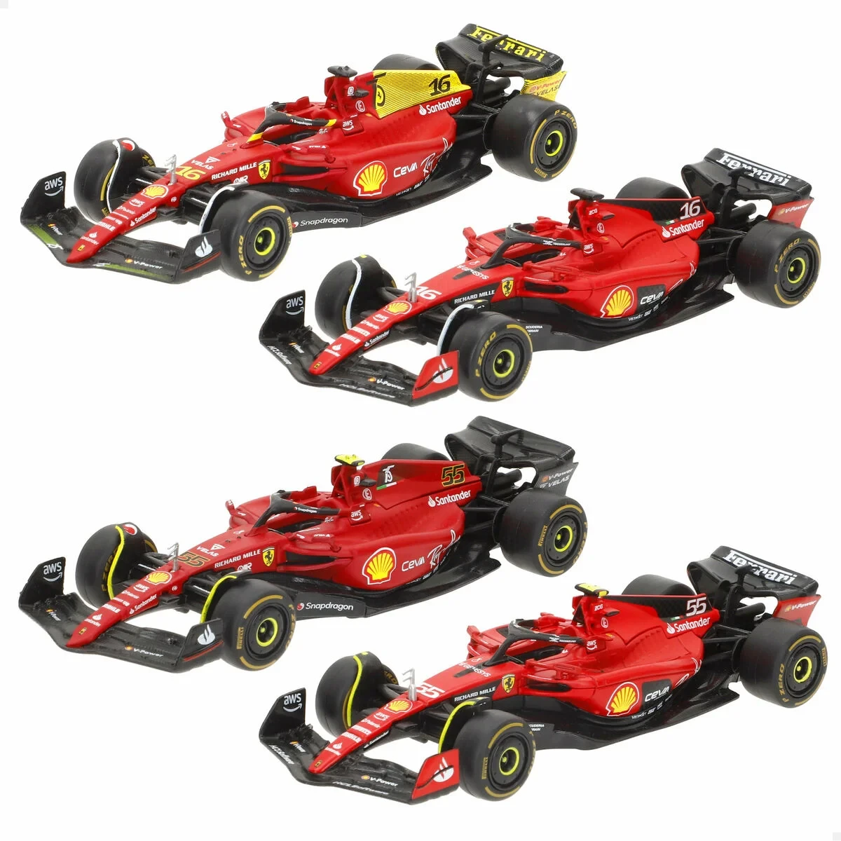 Coche de juguete Ferrari LECLERC (4 Unidades)