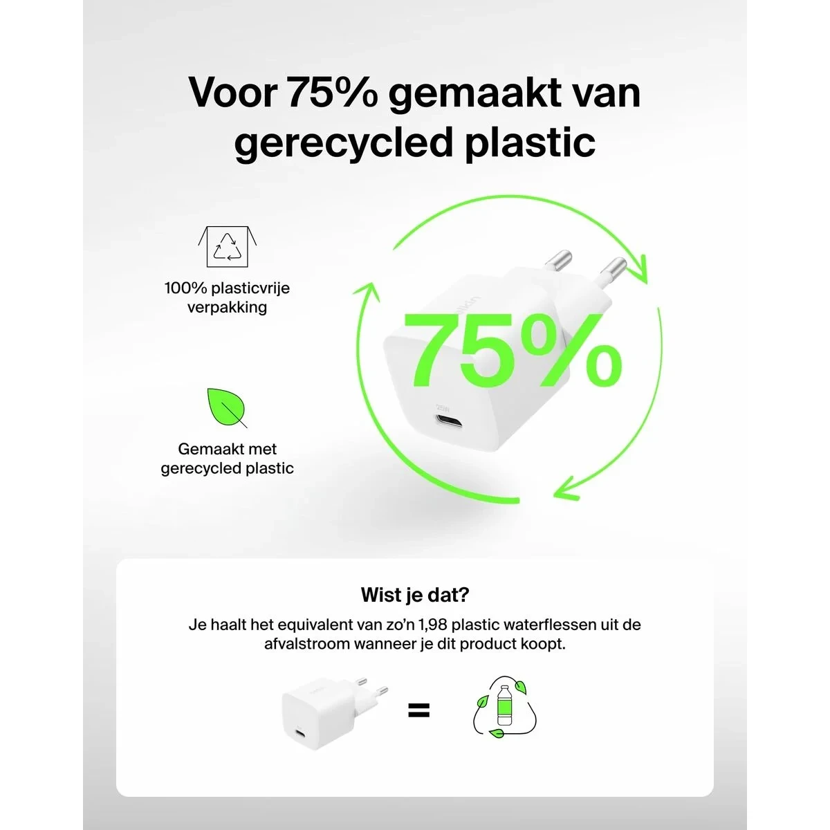 Cable USB a Lightning Belkin WCA012KQWH Blanco