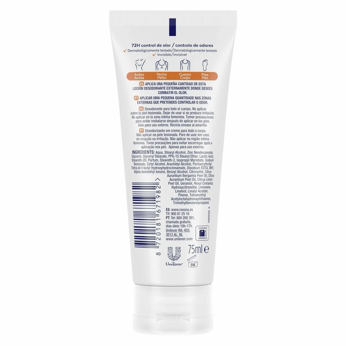 Desodorante en Crema Rexona FRESH CITRUS 75 ml