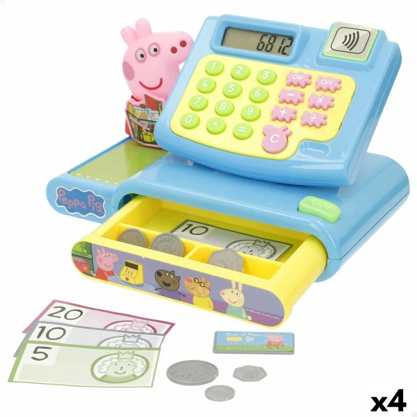 Caja Registradora de Juguete Peppa Pig 19 x 15 x 13 cm (4 Unidades)