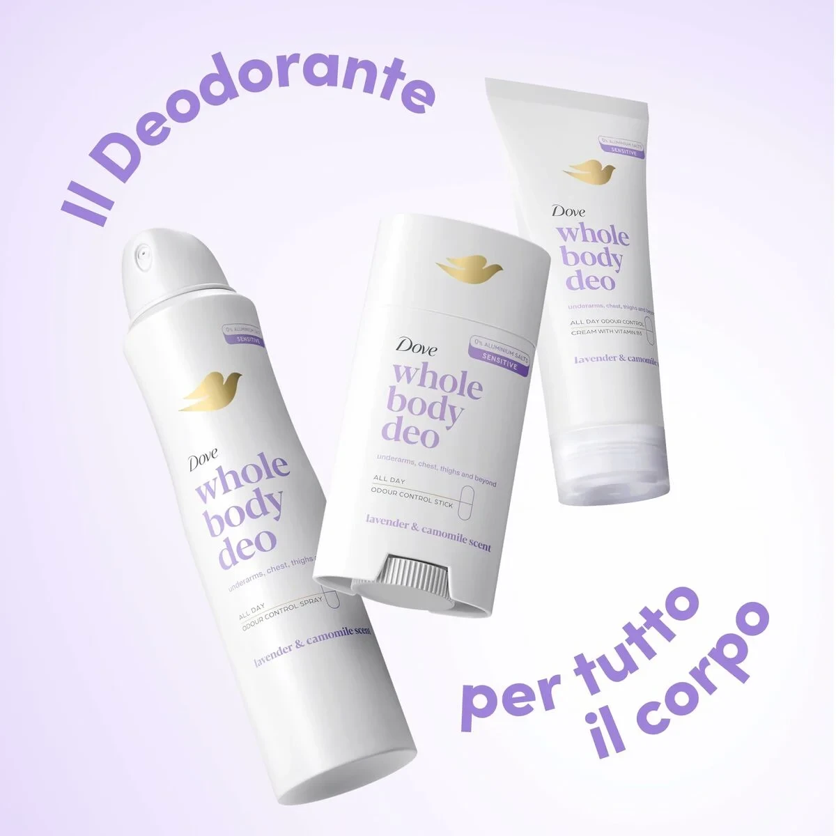 Desodorante en Crema Dove LAVANDA & CAMOMILA 75 ml