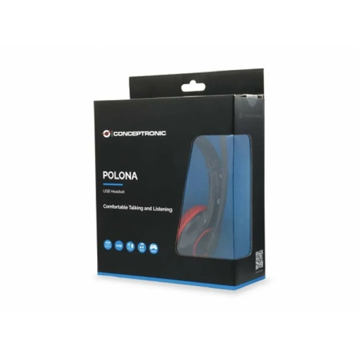 Auriculares con Micrófono Conceptronic CCHATSTARU2R Negro Rojo 2 m