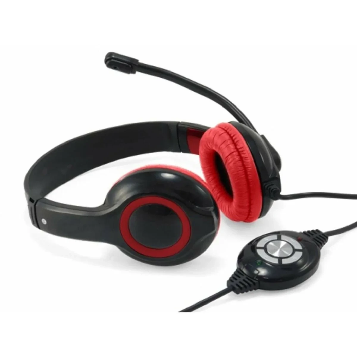 Auriculares con Micrófono Conceptronic CCHATSTARU2R Negro Rojo 2 m
