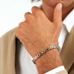 Pulsera Hombre Maserati Acero Inoxidable 21,5 cm Plateado