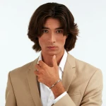 Pulsera Hombre Maserati Acero Inoxidable 21,5 cm Plateado