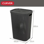 Cesto para la Ropa Sucia Curver INFINITY Gris Plástico 60 L 44 x 60 x 35 cm (6 Unidades)