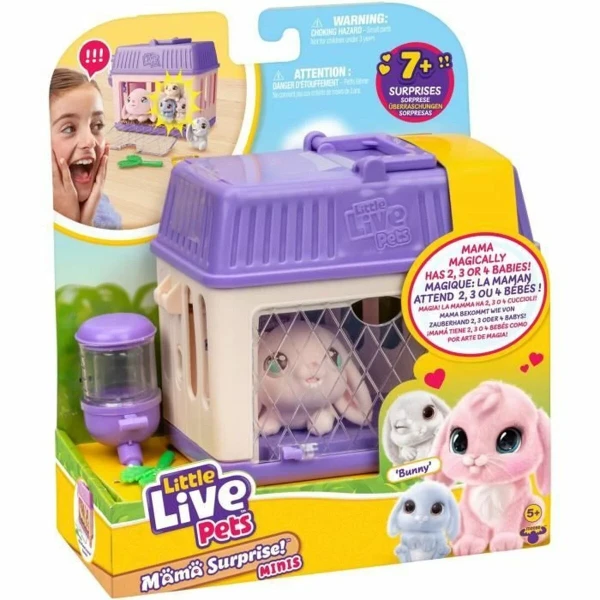 Peluche Little Live Pets Mama Surprise Rabbits Rosa Rose Felpa Conejo