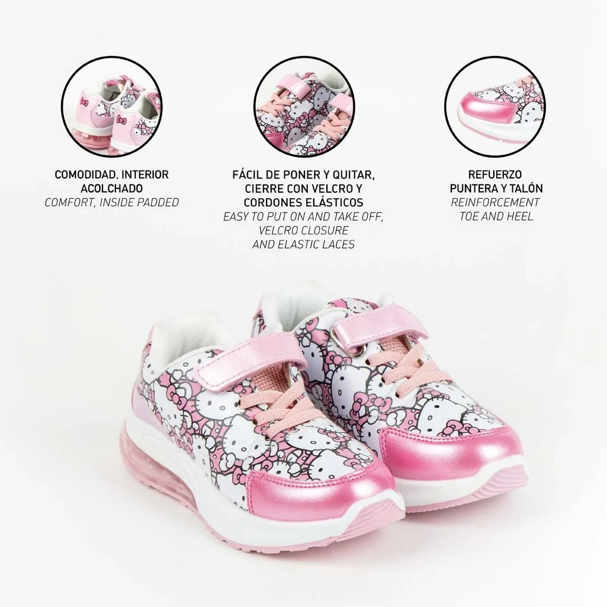 Zapatillas Deportivas con LED Hello Kitty Rosa
