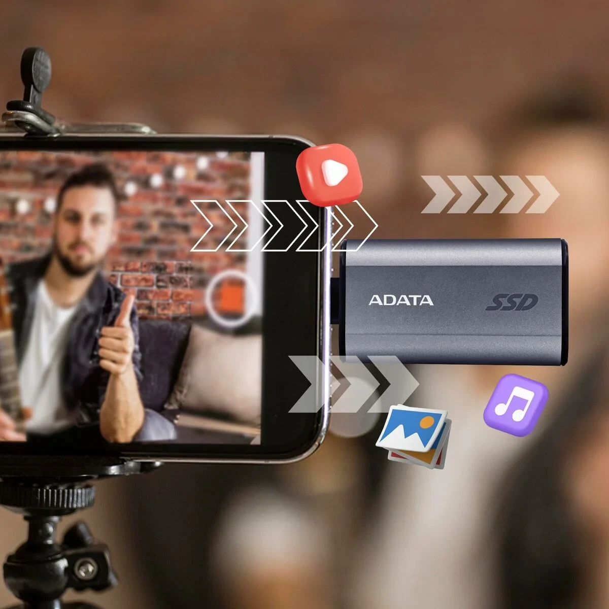 Disco Duro Externo Adata SC750 Negro