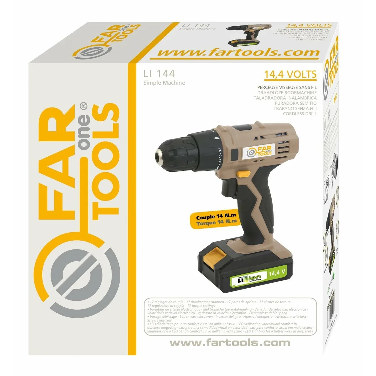 Atornillador eléctrico Fartools ONE Cordless Drill LI 144
