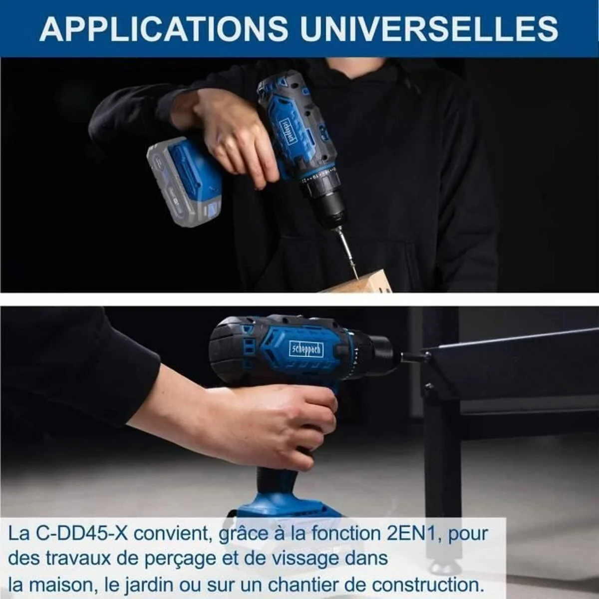 Atornillador eléctrico Scheppach C-DD45-X