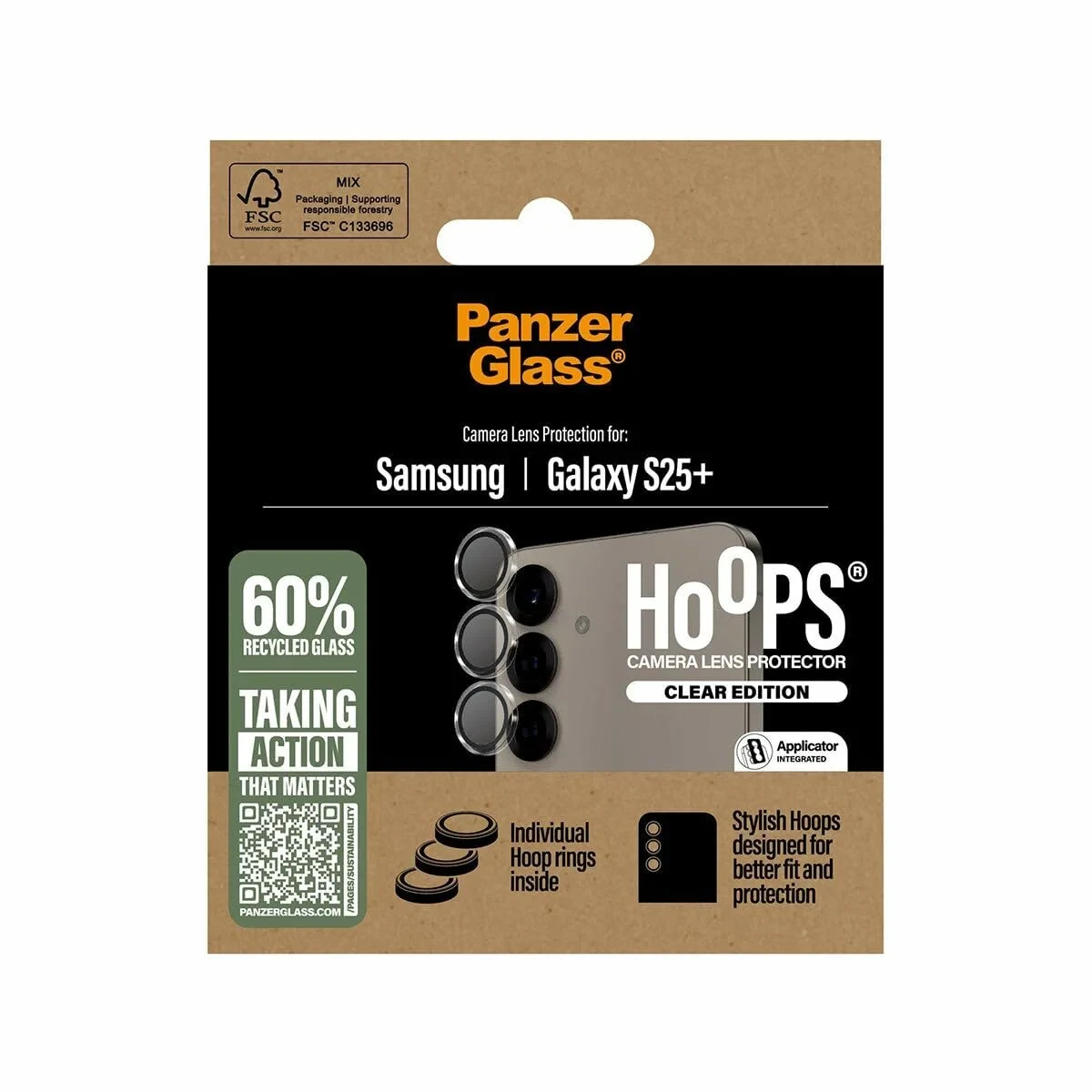 Funda para Móvil PanzerGlass Hoops Lens Protector Galaxy S25 Plus Transparente