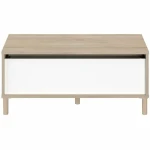 Mesa de Centro Elevable Parisot Blanco 100 x 50 x 43,6 cm
