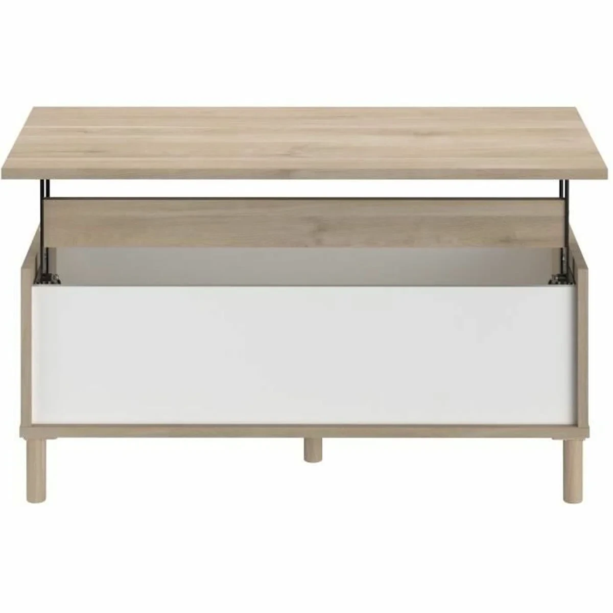 Mesa de Centro Elevable Parisot Blanco 100 x 50 x 43,6 cm