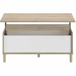 Mesa de Centro Elevable Parisot Blanco 100 x 50 x 43,6 cm