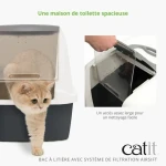 Arenero para Gatos Catit Gris Tapa desmontable