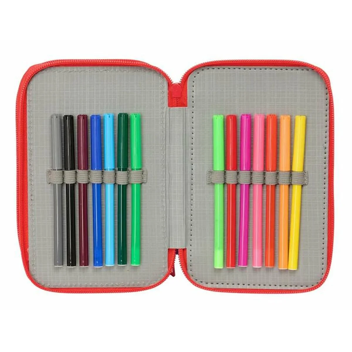 Plumier Triple Spidey Azul 12,5 x 19,5 x 5,5 cm 37 Piezas