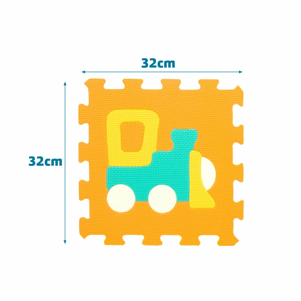 Alfombra de Puzzle Colorbaby Multicolor Plástico EVA 90 x 90 cm Vehículos 9 Piezas (4 Unidades)