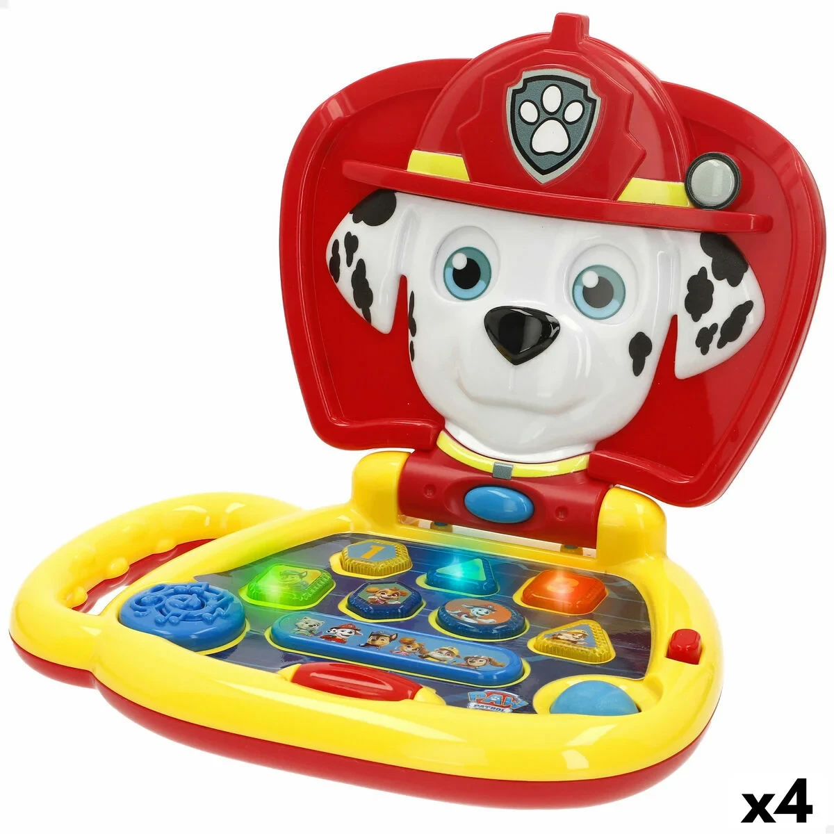 Ordenador de juguete The Paw Patrol Inglés 20 x 17 x 14 cm Multicolor (4 Unidades)
