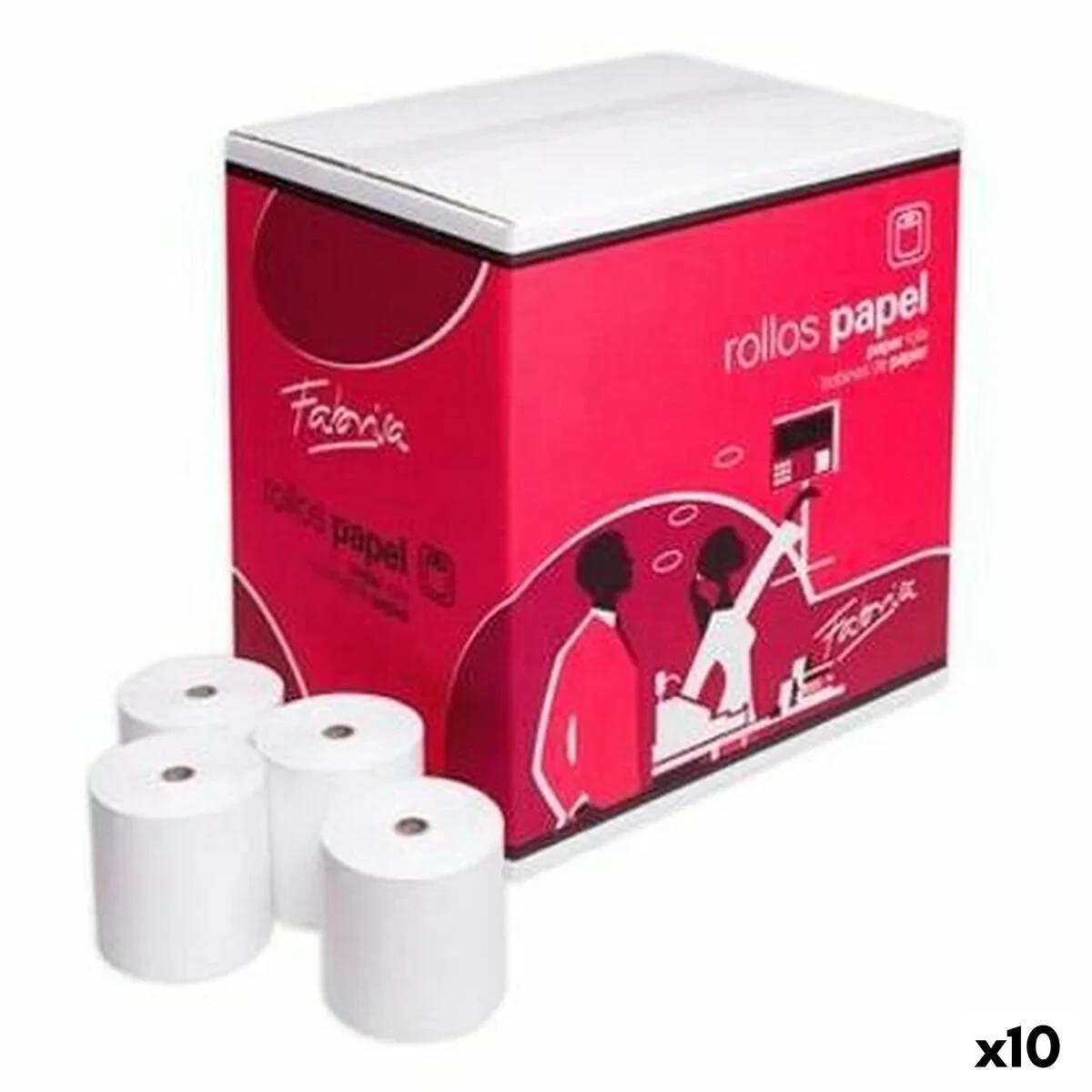 Rollo Papel Térmico Fabrisa Blanco 8 Piezas (10 Unidades)