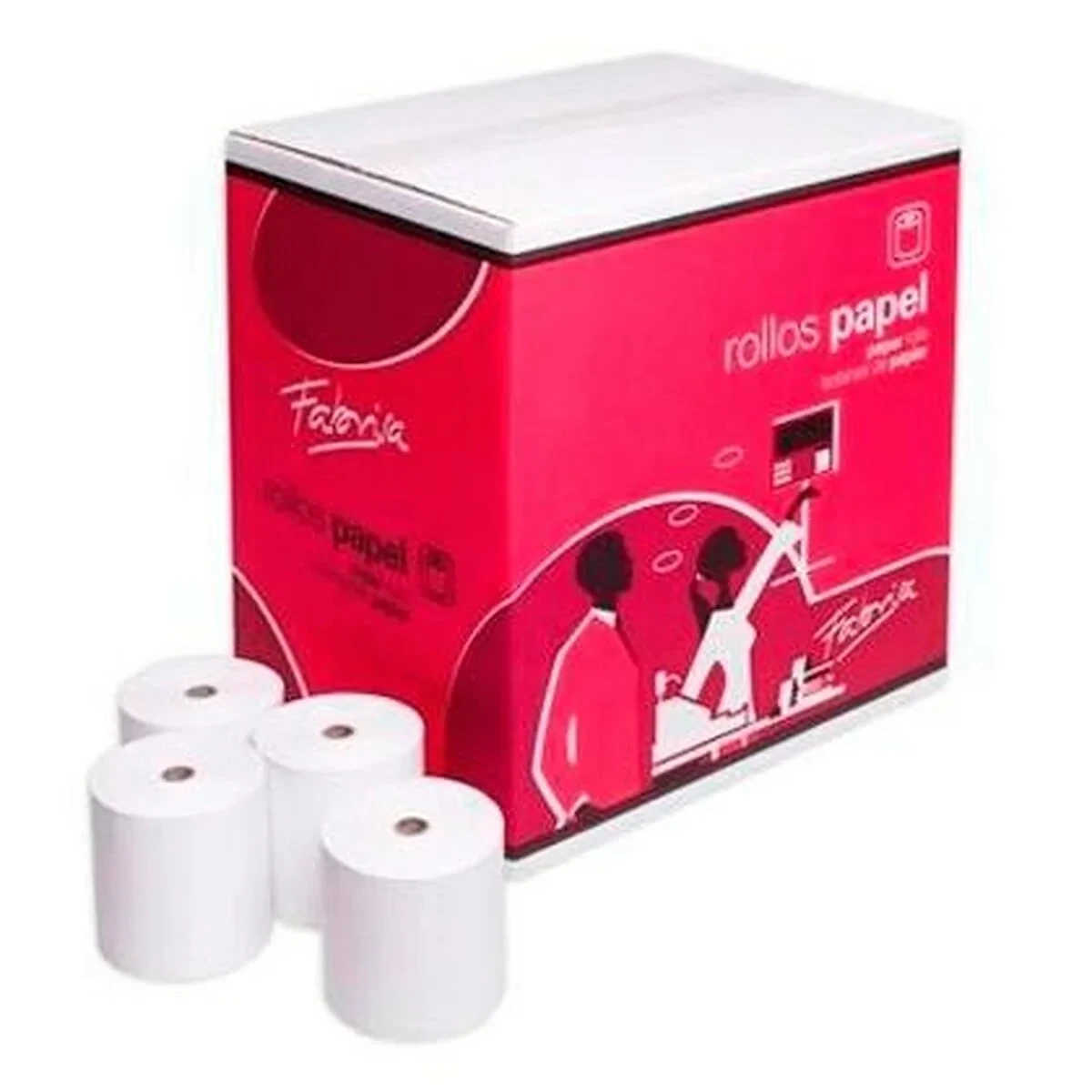 Rollo Papel Térmico Fabrisa Blanco 10 Piezas (8 Unidades)