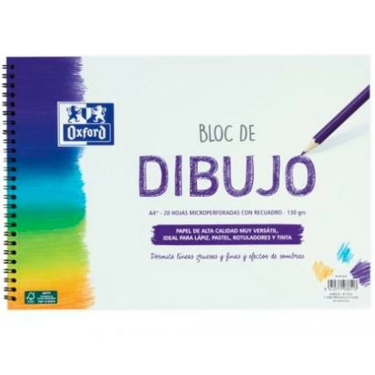 Bloc de dibujo Oxford Blanco A4+ 20 Hojas (20 Unidades)
