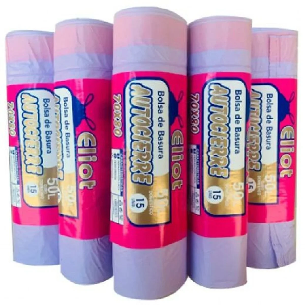 Bolsas de Basura 15 Piezas (30 unidades)