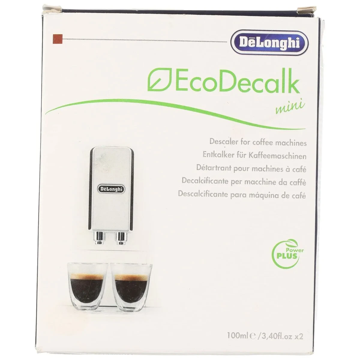 Descalcificador DeLonghi EcoDecalk 2x100ml 2 x 100 ml Descalcificador para Cafeteras