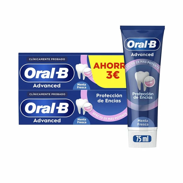 Pasta de Dientes Cuidado Encías Oral-B ADVANCED 75 ml 2 Unidades