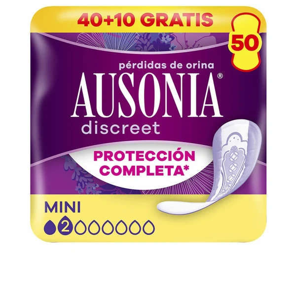 Compresas para Incontinencia Ausonia DISCREET 50 Unidades