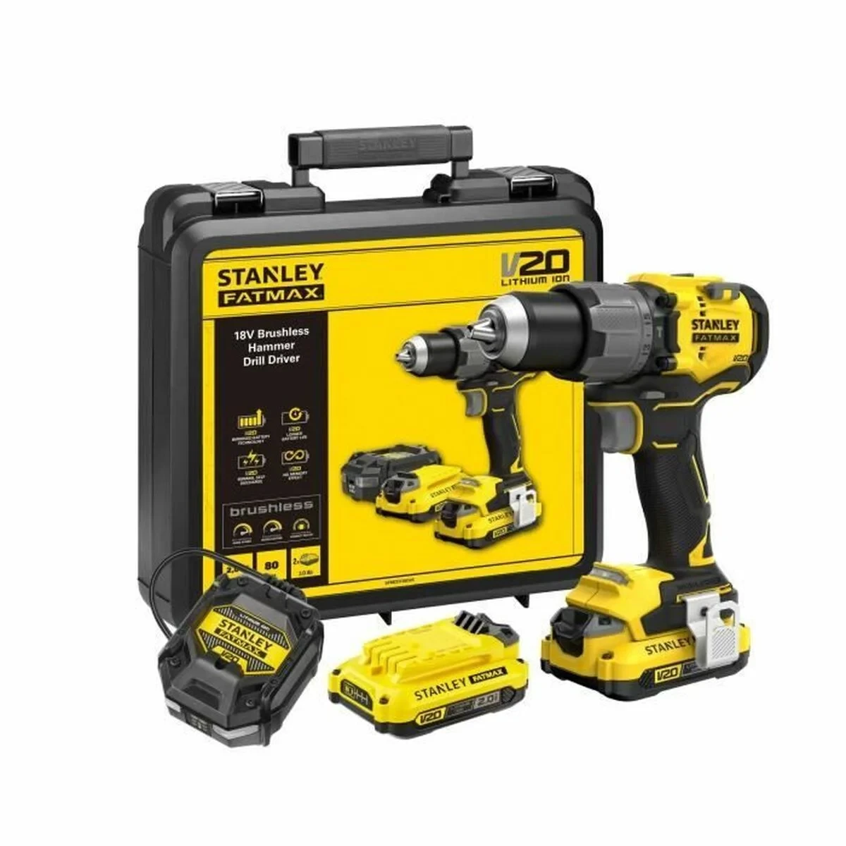 Taladro de impacto Stanley SFMCD725D2K-QW 18 V 18V