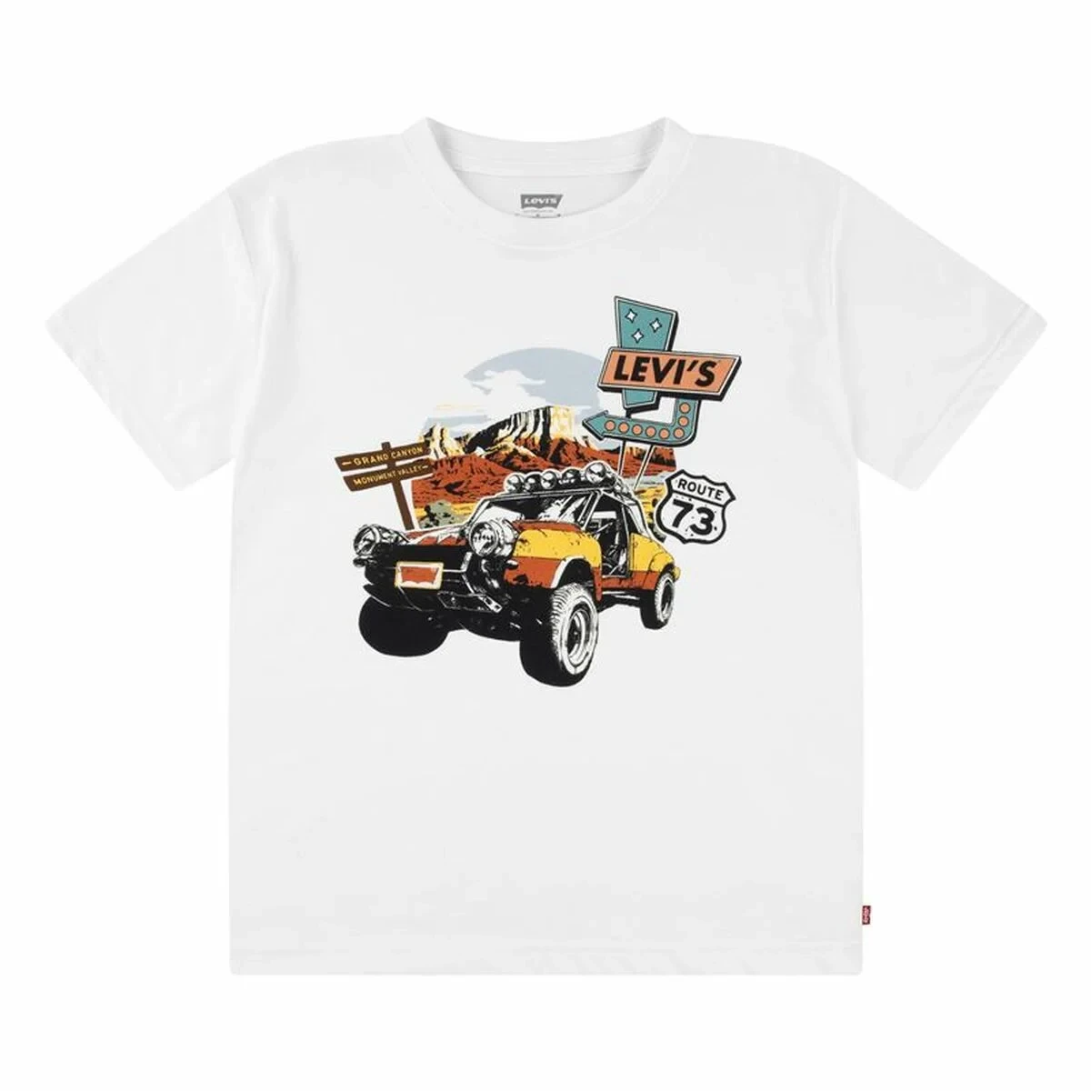 Camiseta de Manga Corta Infantil Levi's Lvb Day Trip Blanco