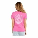 Camiseta de Manga Corta Mujer Rip Curl Re-Entry Crew Tee Rosa Fucsia