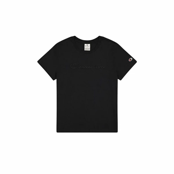 Camiseta de Manga Corta Mujer Champion Champion Crewneck Negro