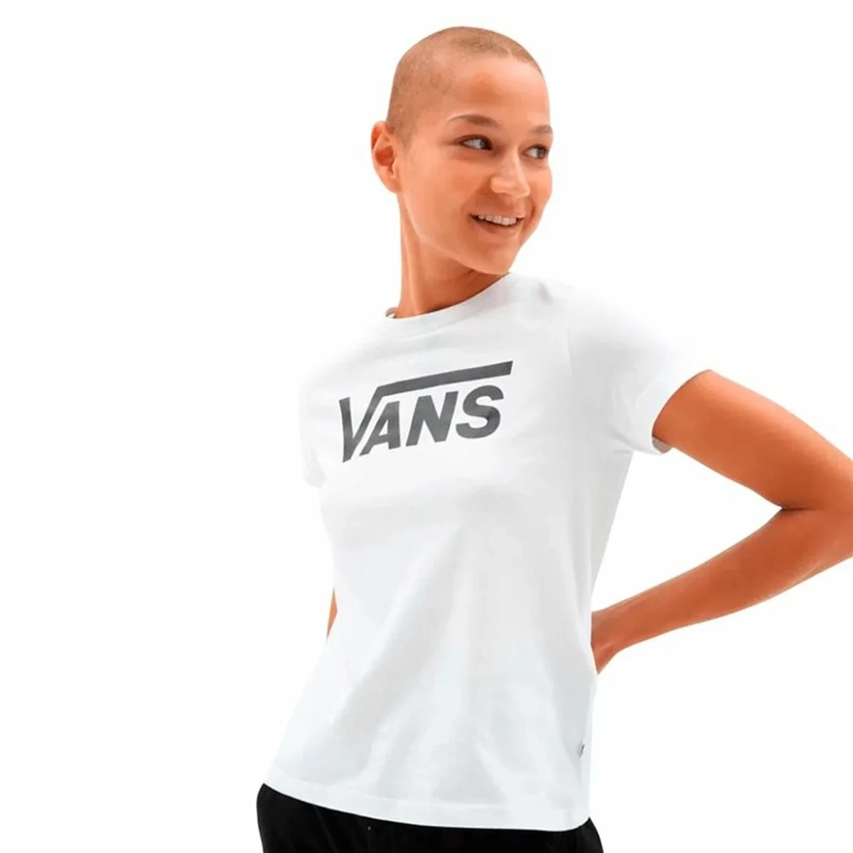 Camiseta de Manga Corta Mujer Vans Flying Blanco